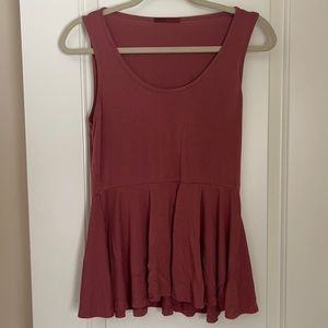 Rose flowy tank top
